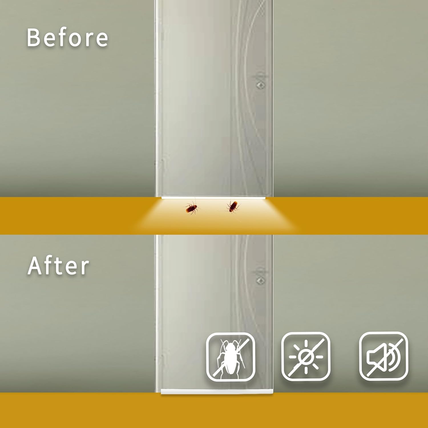 YeaHapiday 2 Pack Door Draft Stopper for Interior and Exterior Doors