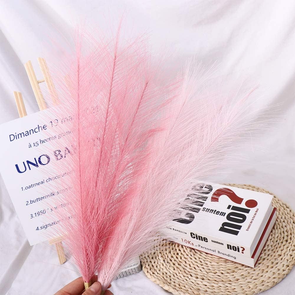 Generic Artificial Grass Dried Reed Flower Bunch Ivory 44cm Home Decor