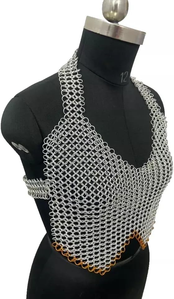 Aluminium Chainmail Bra for LARP SCA