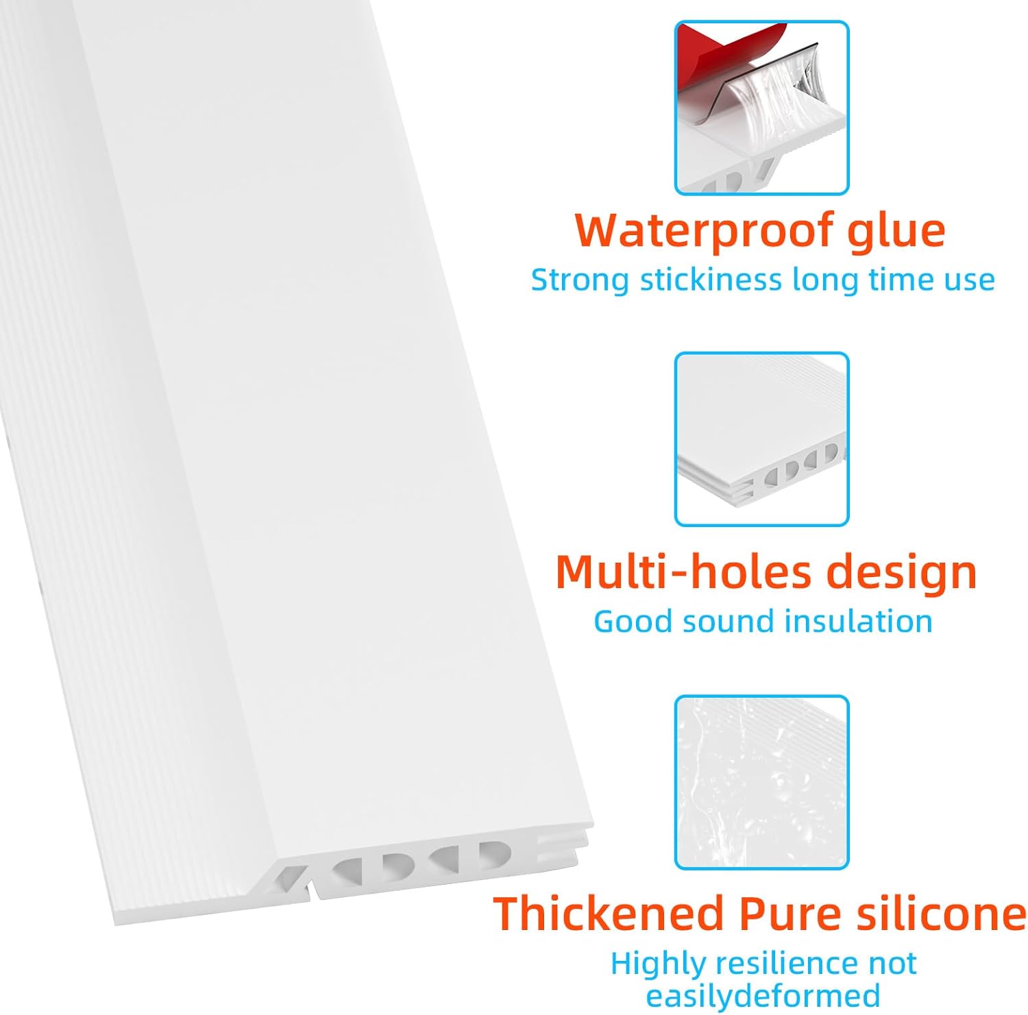 Cyzarize Door Draft Stopper 78 Inch White