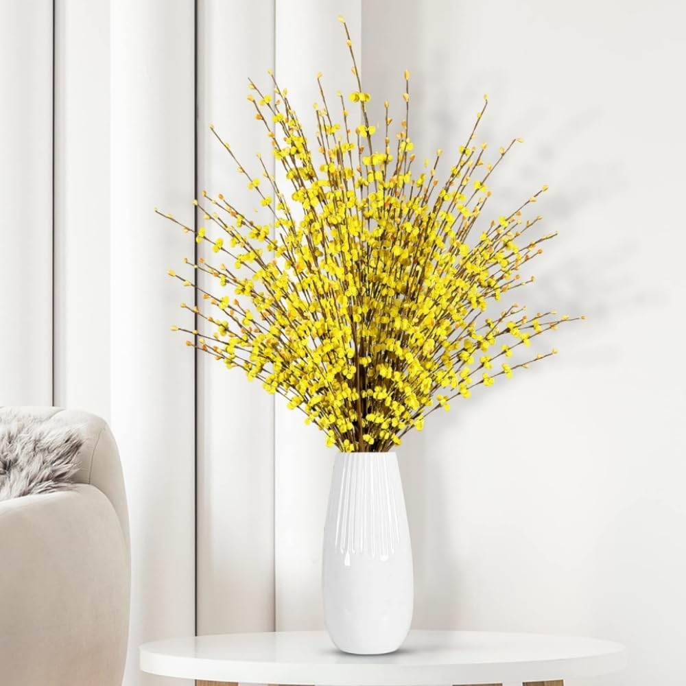 8 Pcs Long Artificial Jasmine Flowers for Wedding and Home Decor