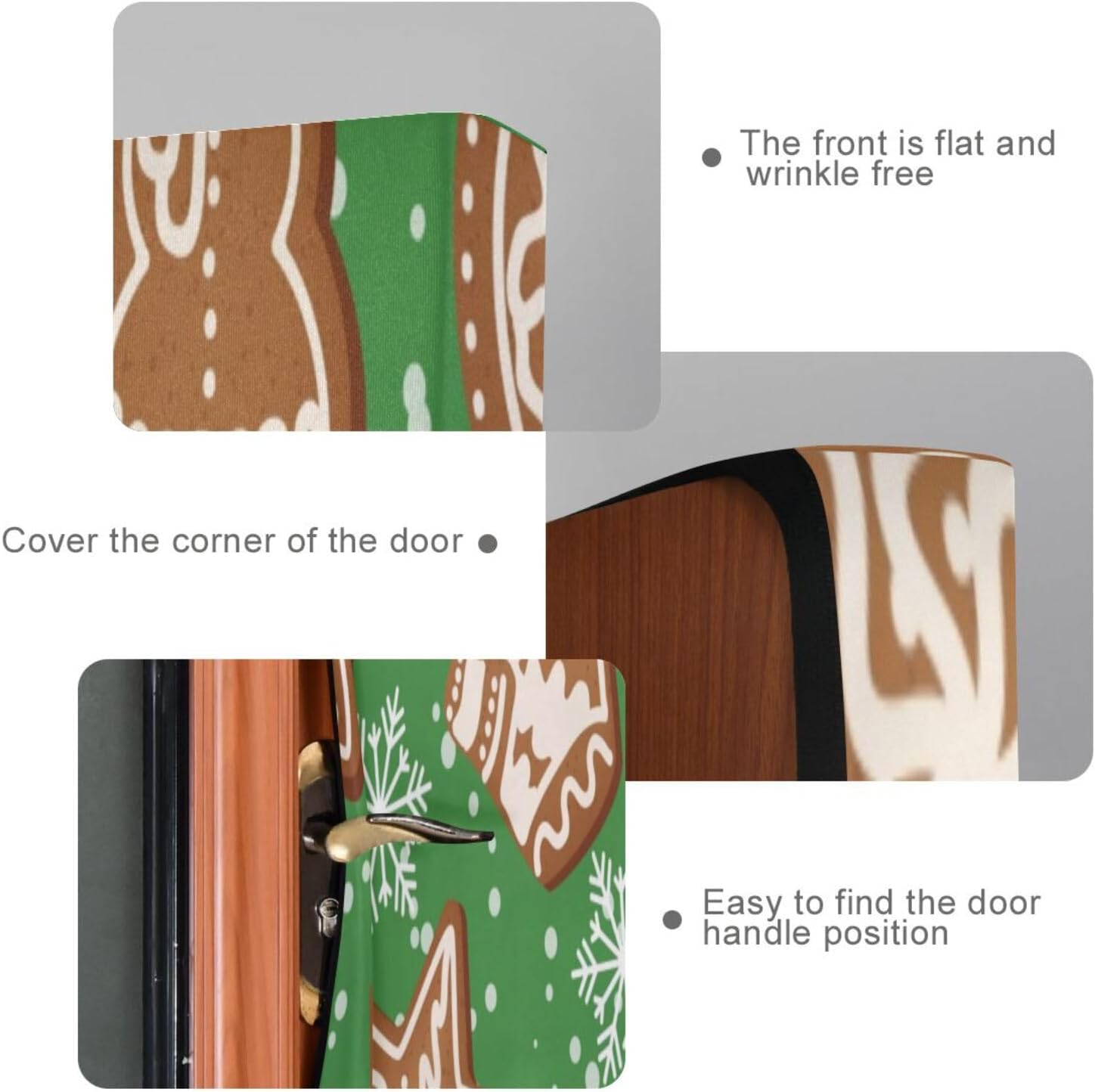Susiyo Green Gingerbread Door Cover Decoration 32x79 In