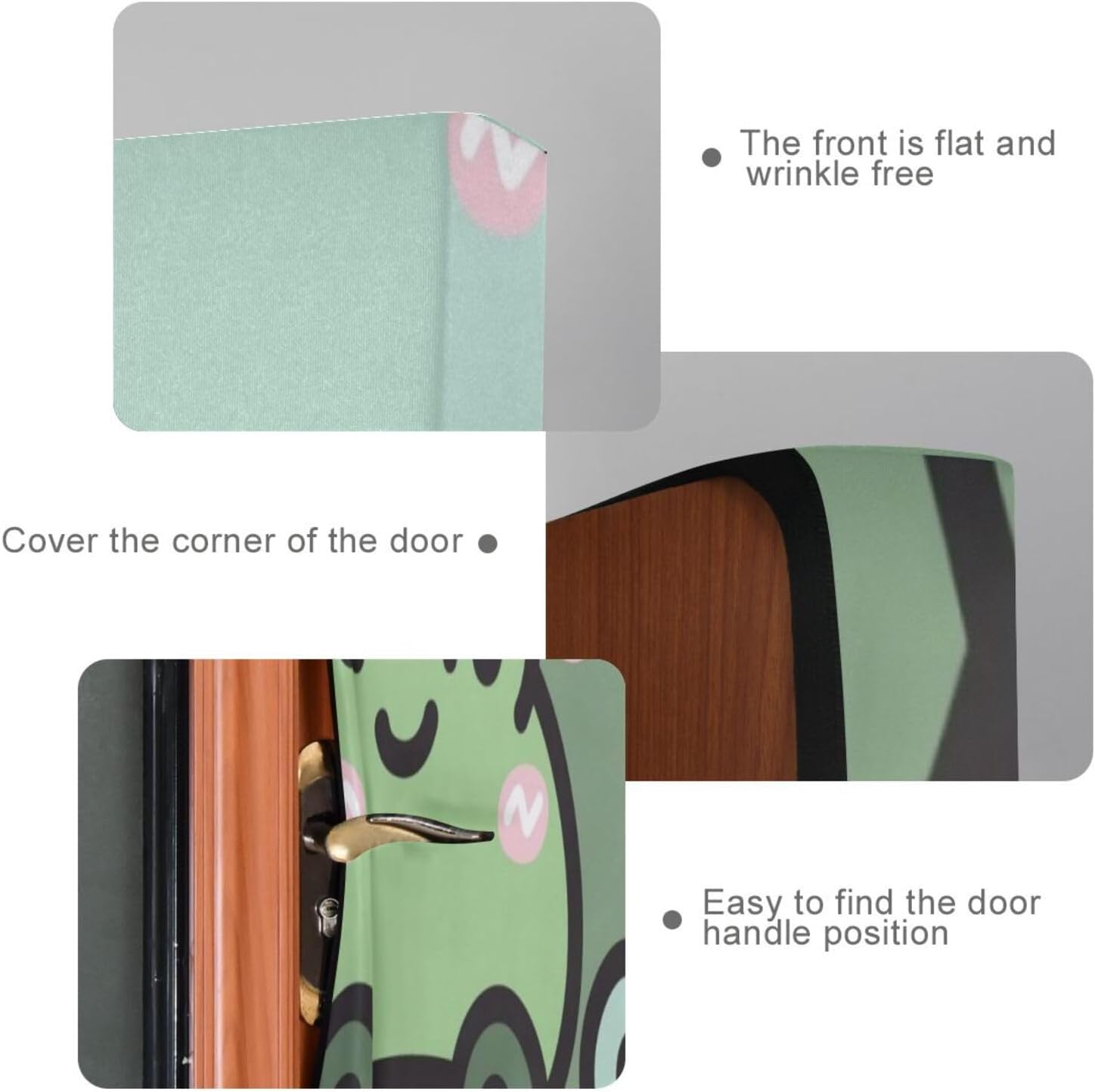 Susiyo Frog Green Halloween Door Cover Stretch Fabric Door Decoration for Home Parties and Holidays