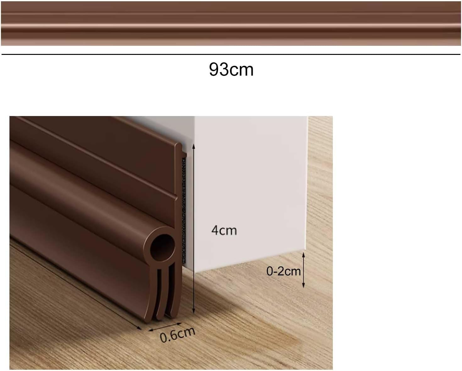 Under Door Draft Stopper with Adhesive Backing 39 Inch Length for Gap Sealing