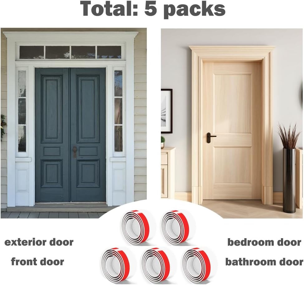 Timfcbs Under Door Draft Blocker 5 Pack White 2x39in