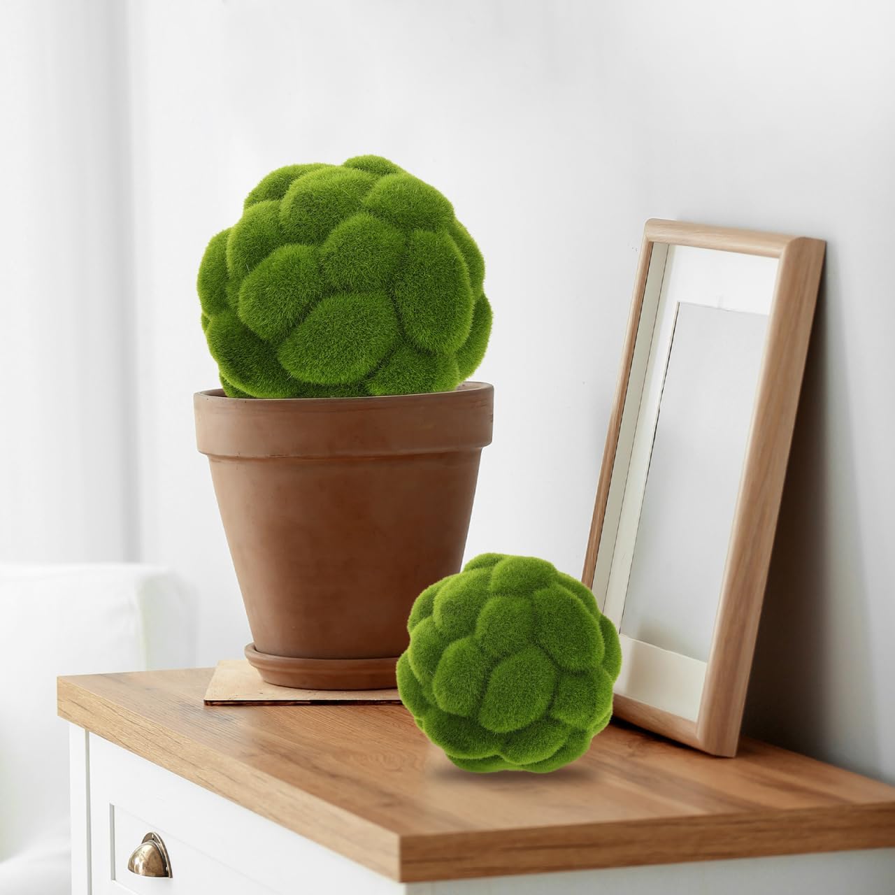 DOITOOL 2 Pcs Artificial Moss Balls for Home Decor