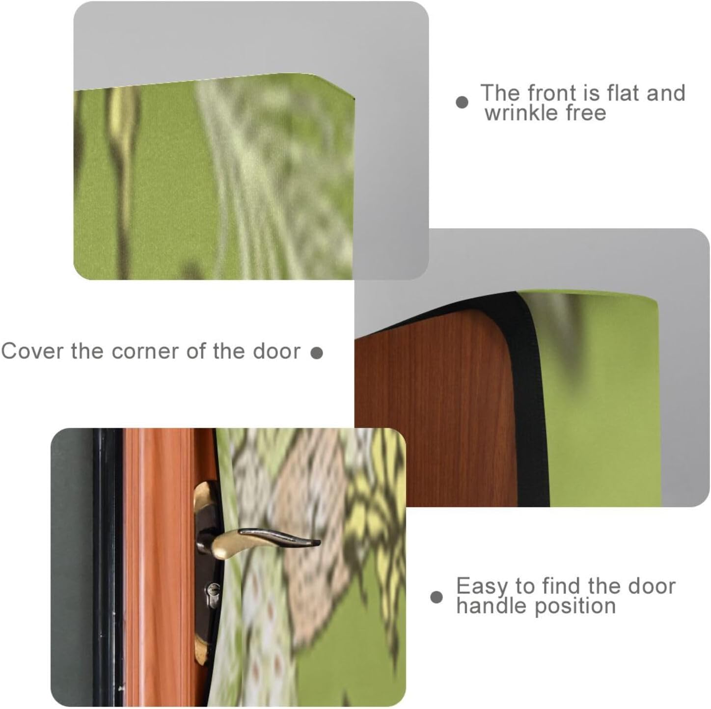 Susiyo Retro Green Peacock Door Cover Fabric Decor 36x98in