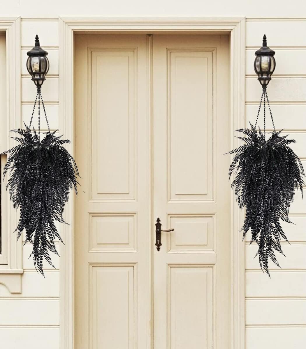 RECUTMS Faux Hanging Plants 4 Pcs UV Resistant
