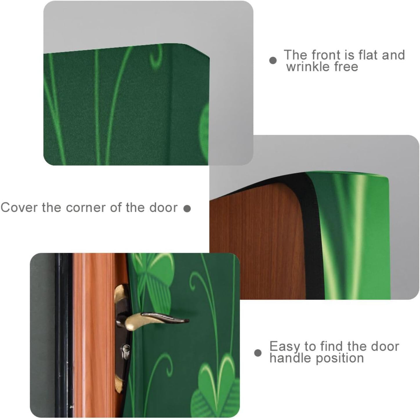 Susiyo Green Clover Halloween Door Cover 32x79in