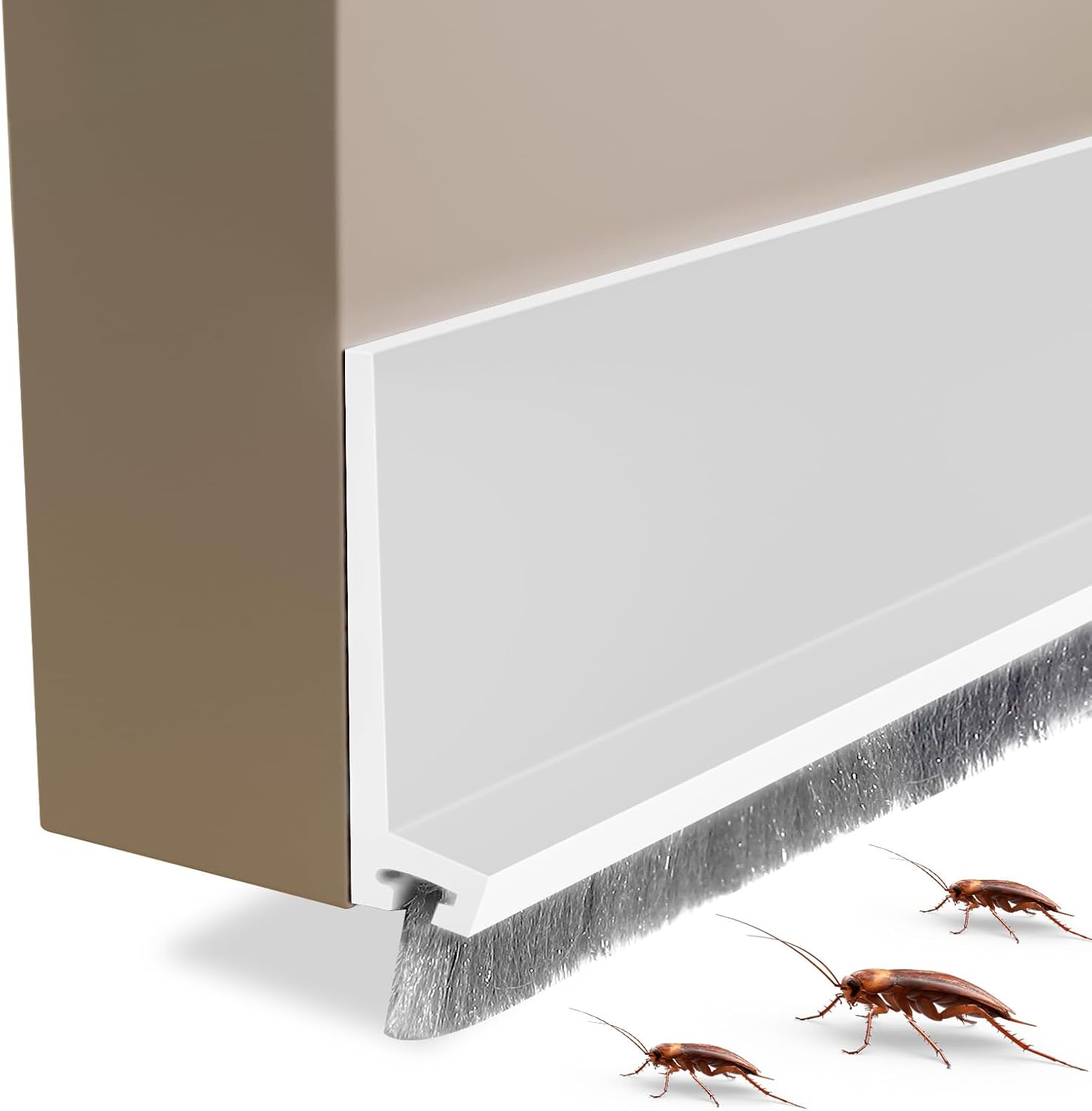 Huakaile 2 Pack Rubber Door Sweep with Brush