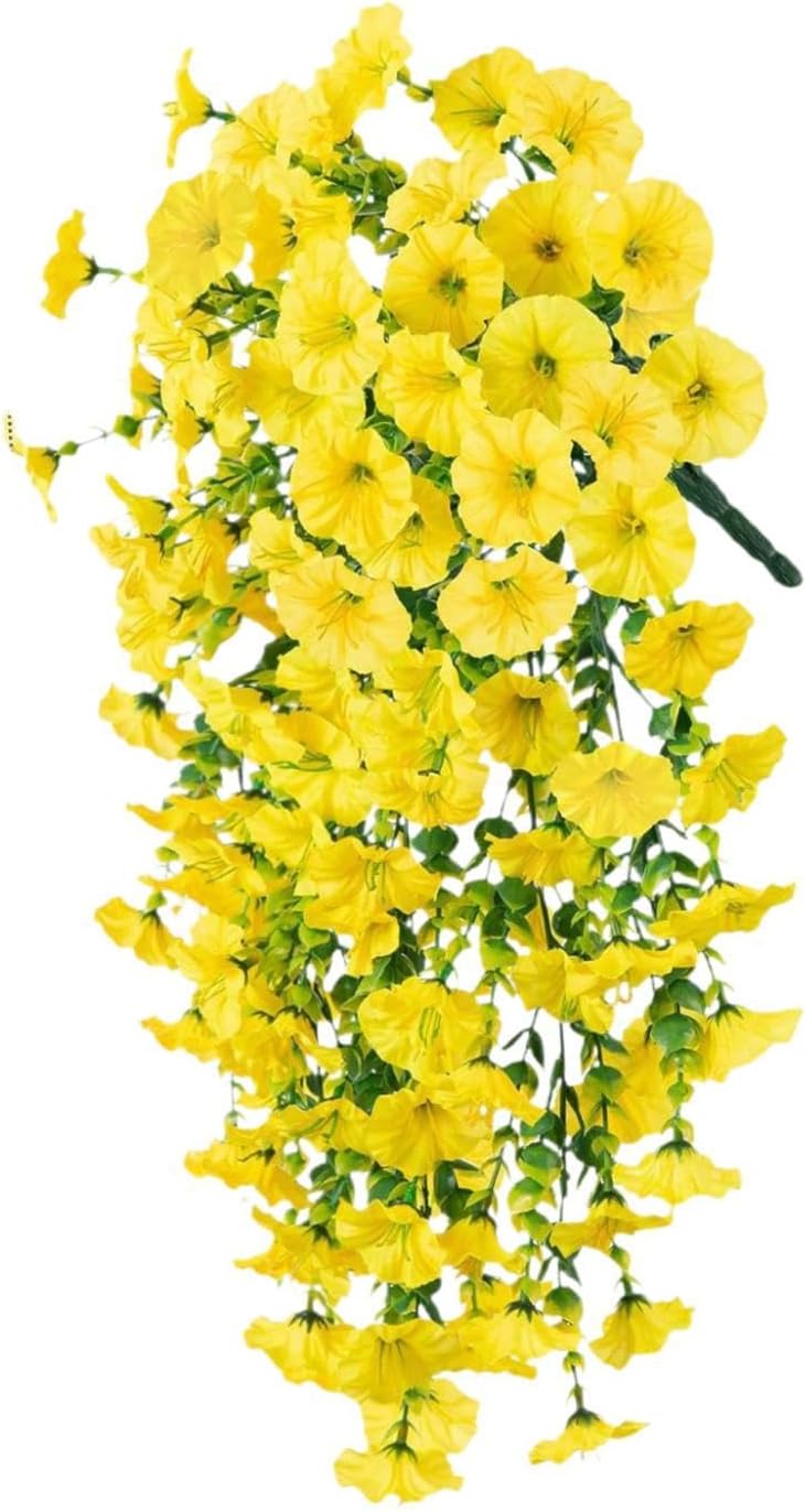 CarpNettore Artificial Hanging Plants Garland Teardrop Spring Swag Yellow