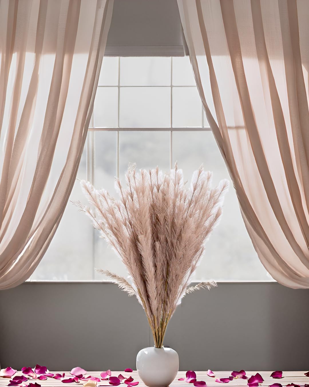 UiiziC Faux Pampas Grass 8PCS 30 Inch Dried Decor