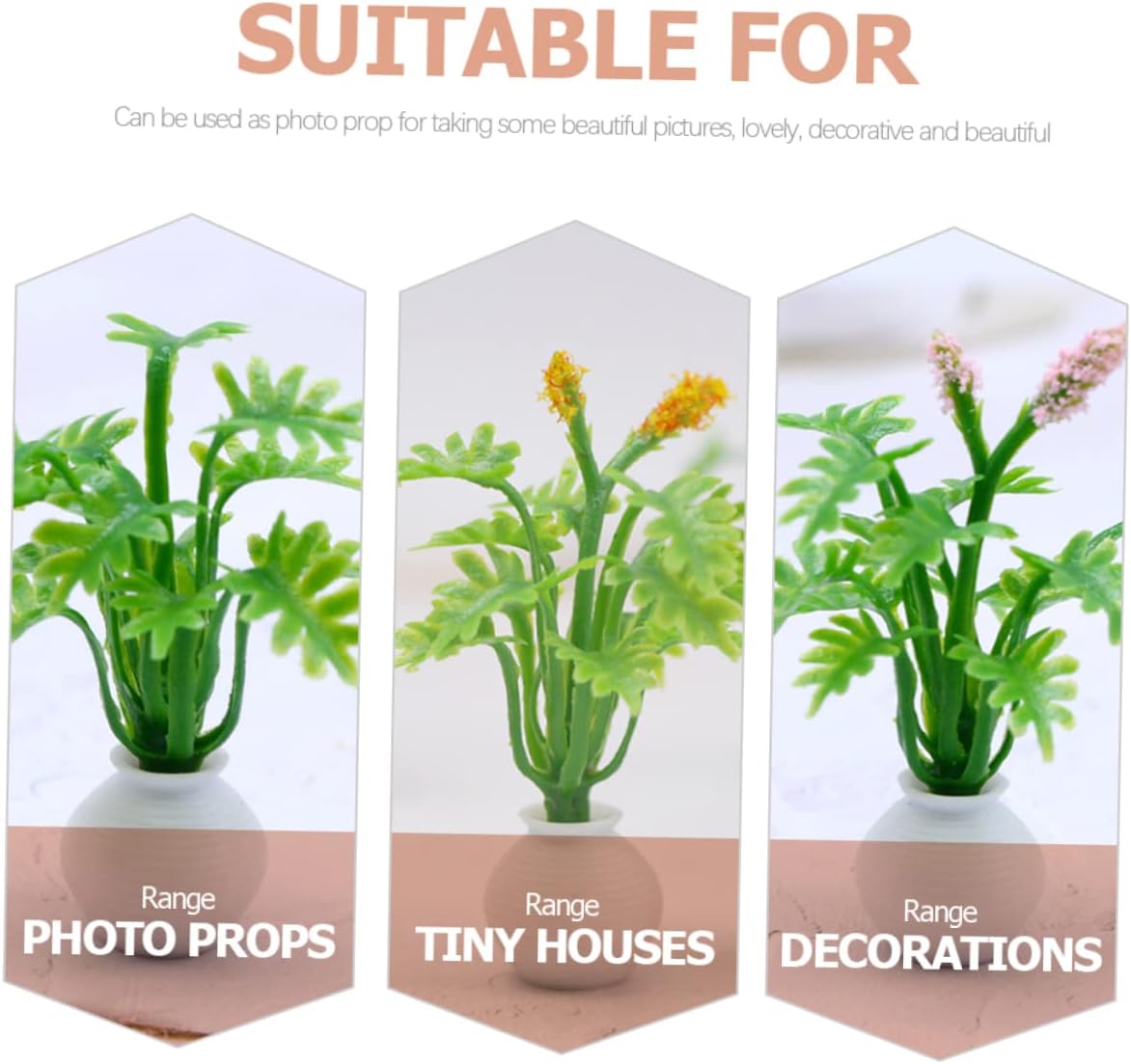 GLEAVI 7Pcs Miniature Succulent Plants Realistic Micro Potted Greenery for Home Desktop and Dollhouse Decor