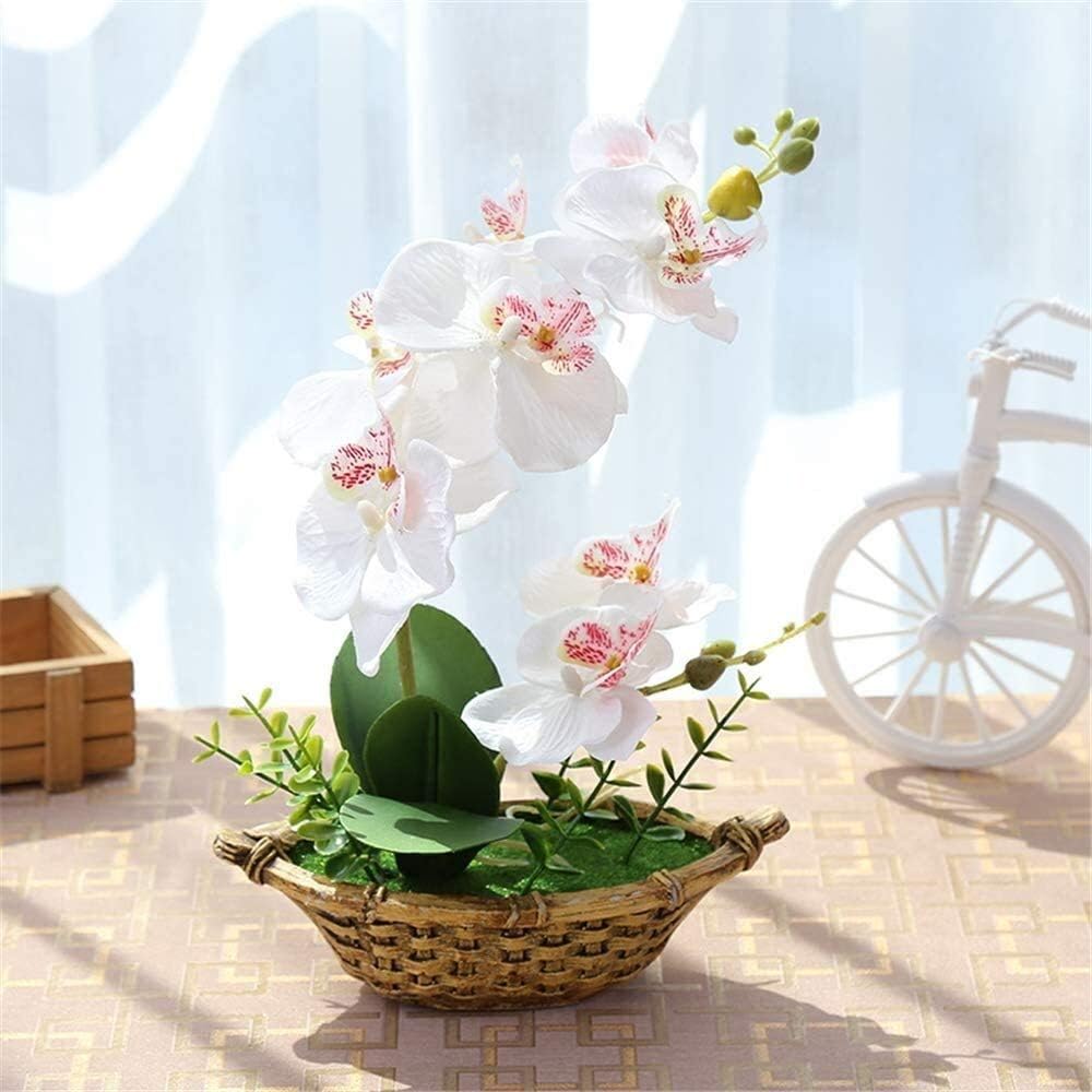 Artificial Flowers Flocked Bundle for Home Office Wedding Decor