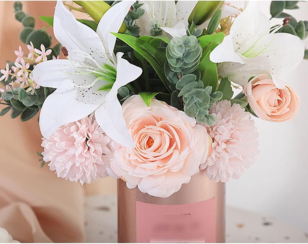 Artificial Flowers with Vase for Home Office Wedding Decor