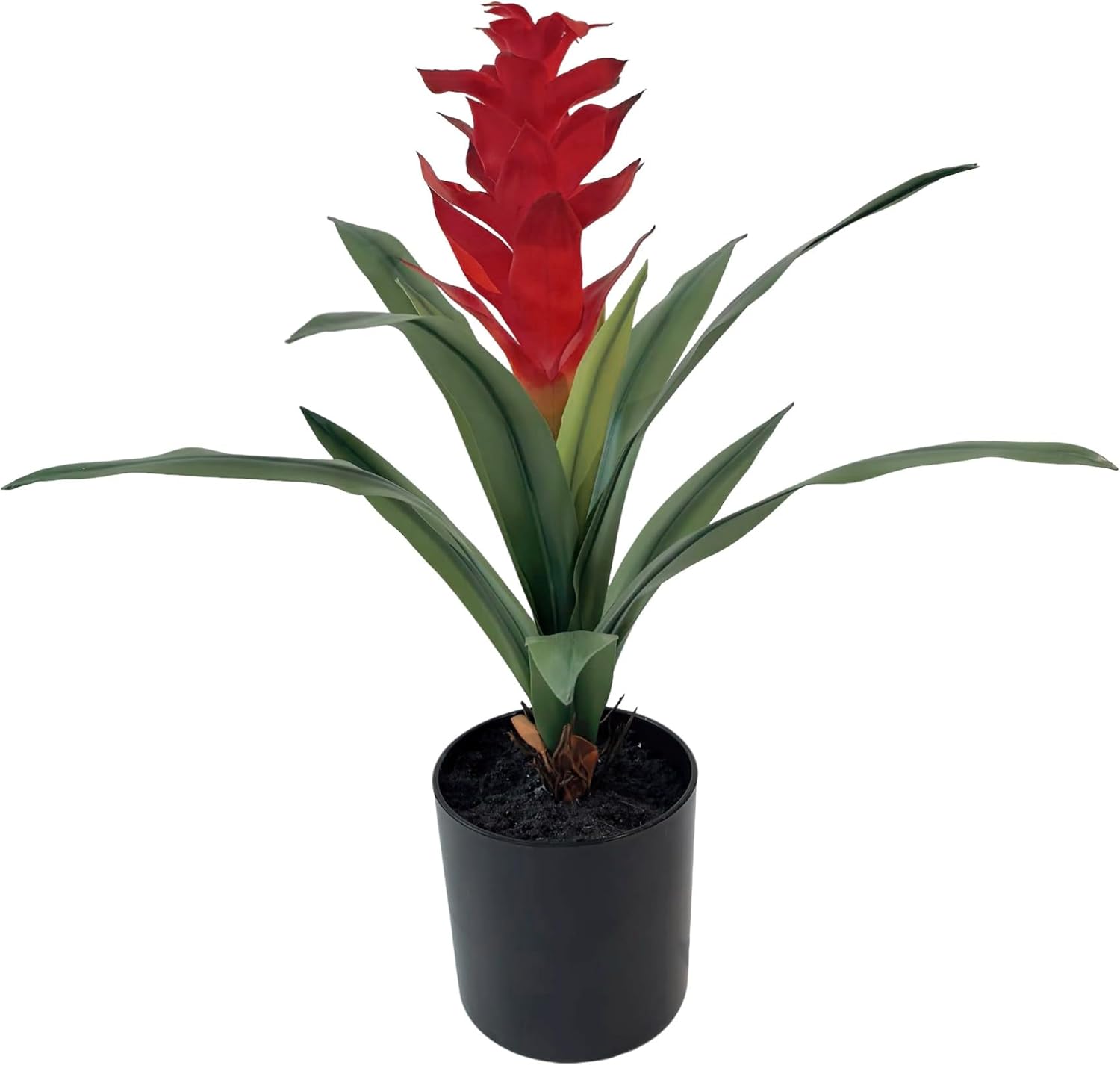 16 Inch Artificial Bromeliad Plant Red