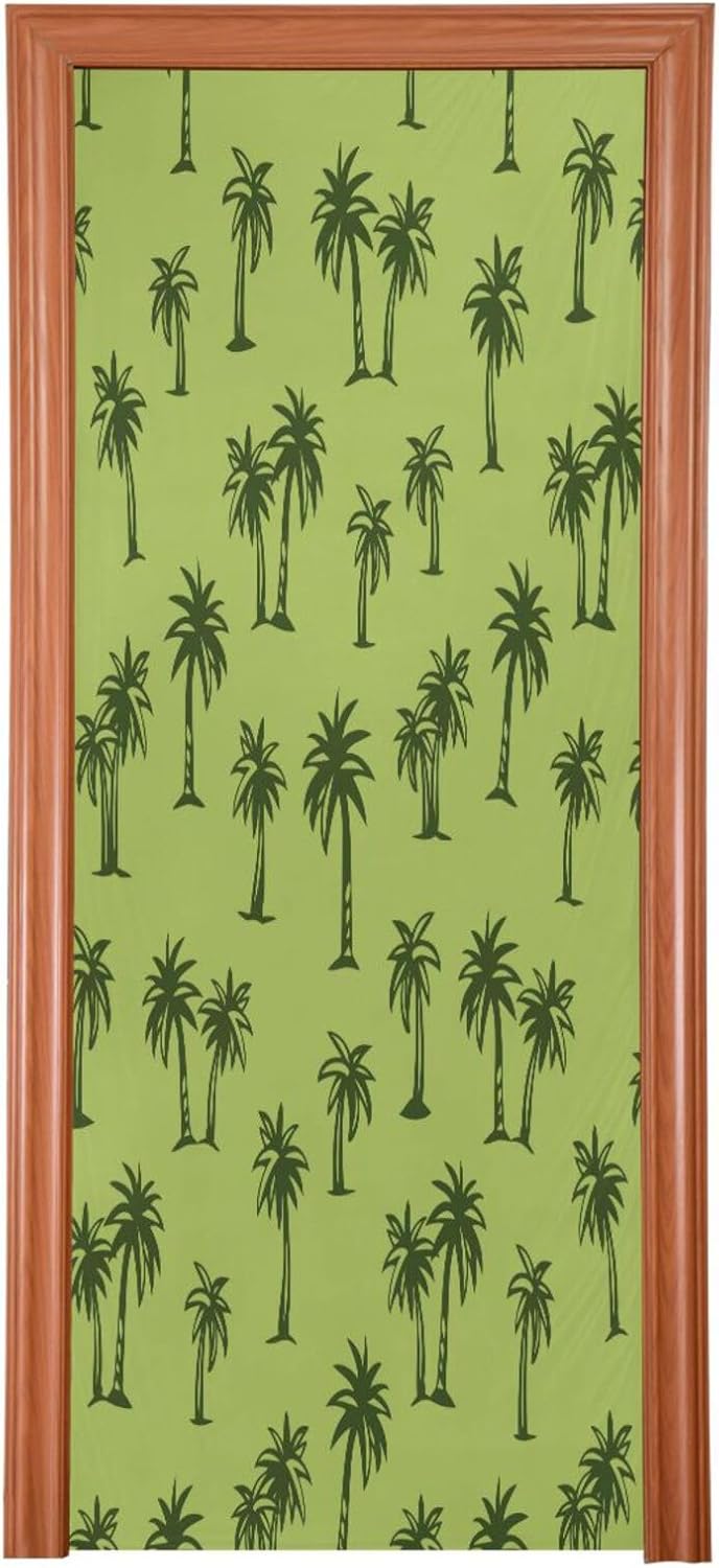 Susiyo Coconut Tree Halloween Door Cover 32x79 in