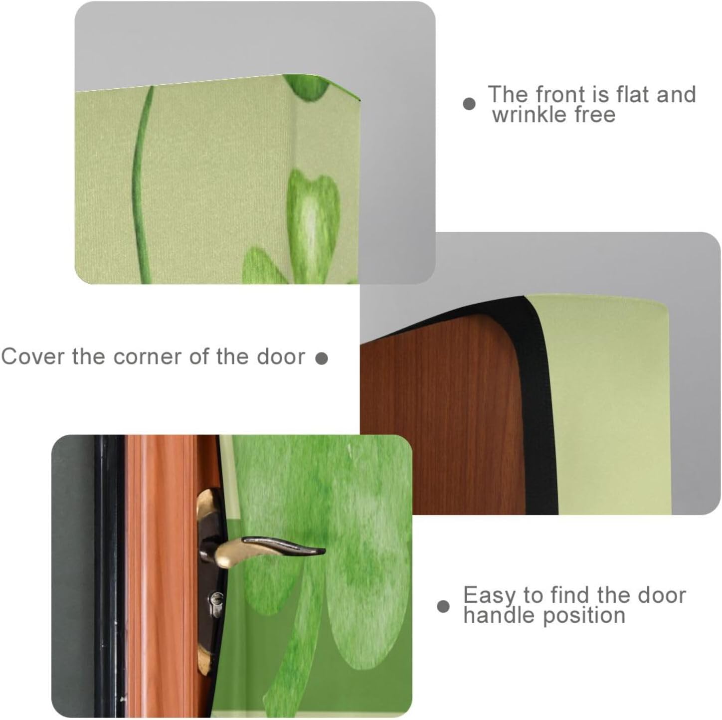 Susiyo Watercolor Green Plants Halloween Door Cover