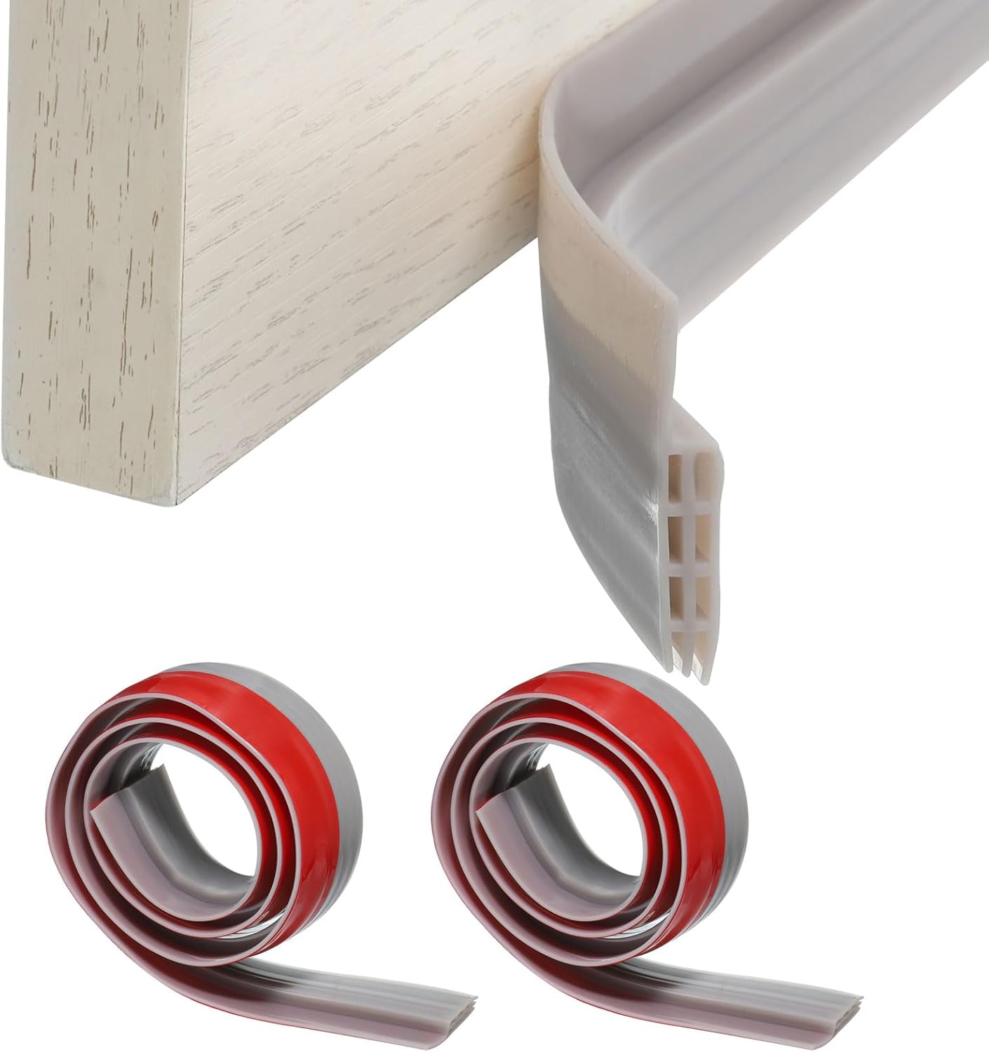 Uxcell 2 Pcs Silicone Door Draft Stopper for Exterior and Interior Doors