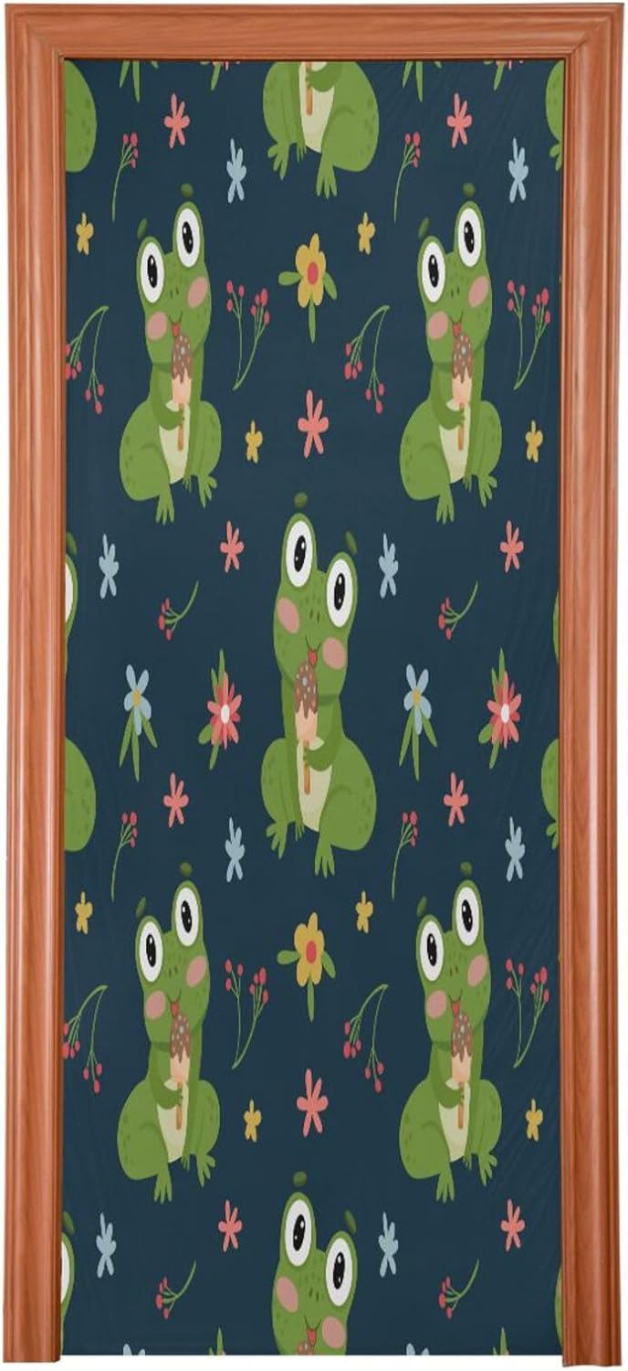 Susiyo Cute Frog Halloween Door Cover 32x79 In