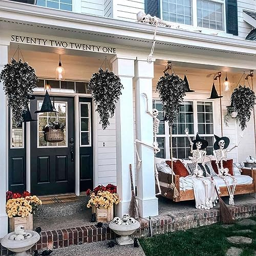 RECUTMS 4 Pcs Artificial Eucalyptus Leaves Hanging Plants