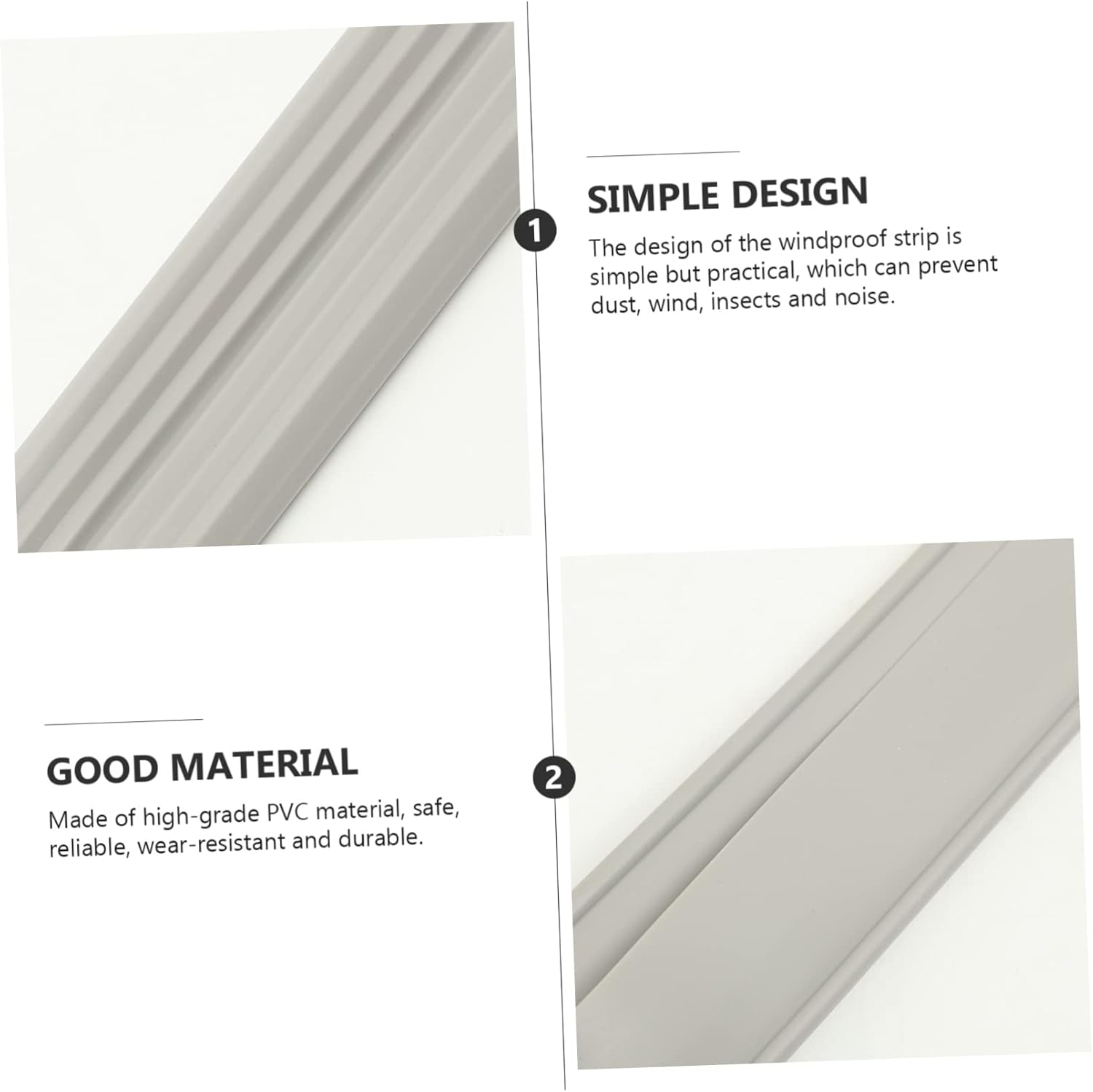 STOBAZA Door Draft Stopper Windproof Sealing Strip for Kitchen Dorm Home Noise Blocker