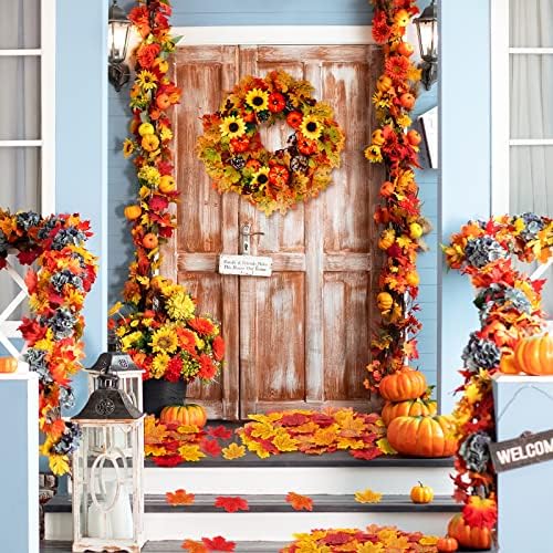 FUTUREPLUSX 500PCS Fake Maple Leaves Decorations