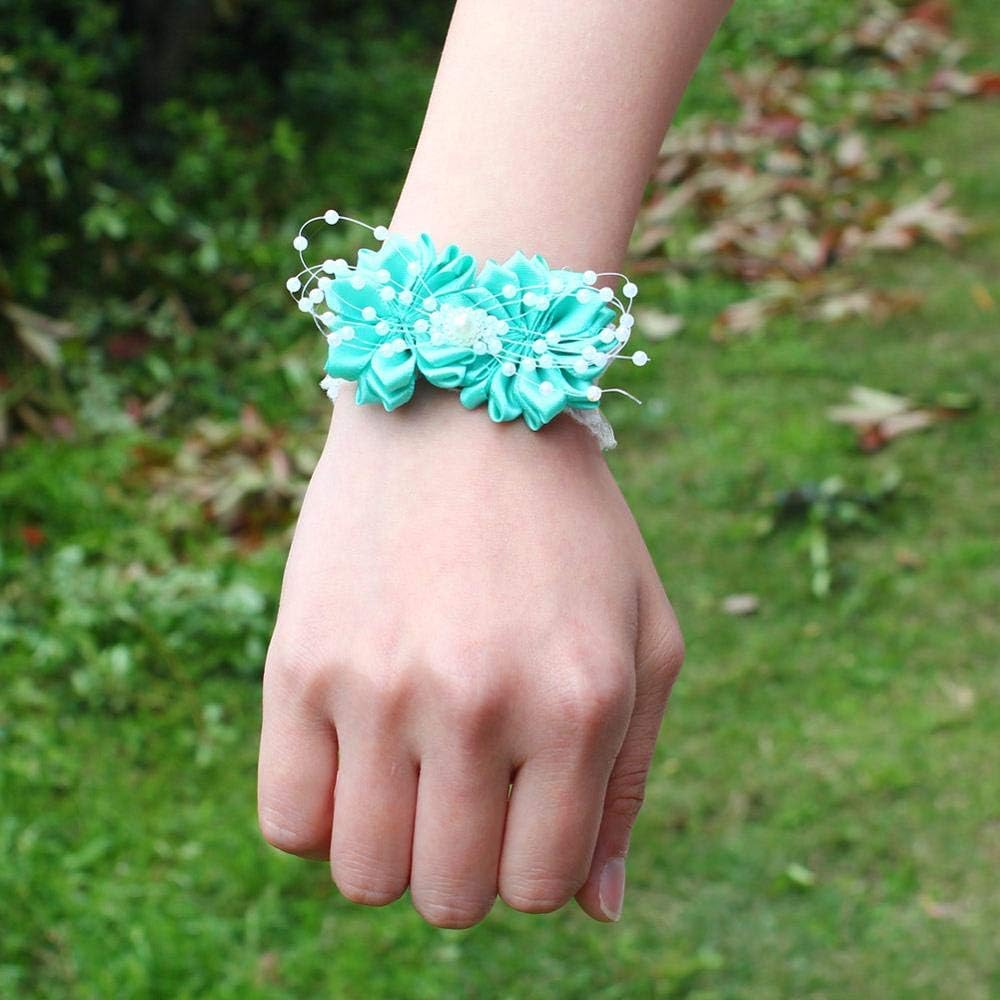 Pearl Wrist Corsage Artificial Flowers 8pcs Ivory 7cm Diameter