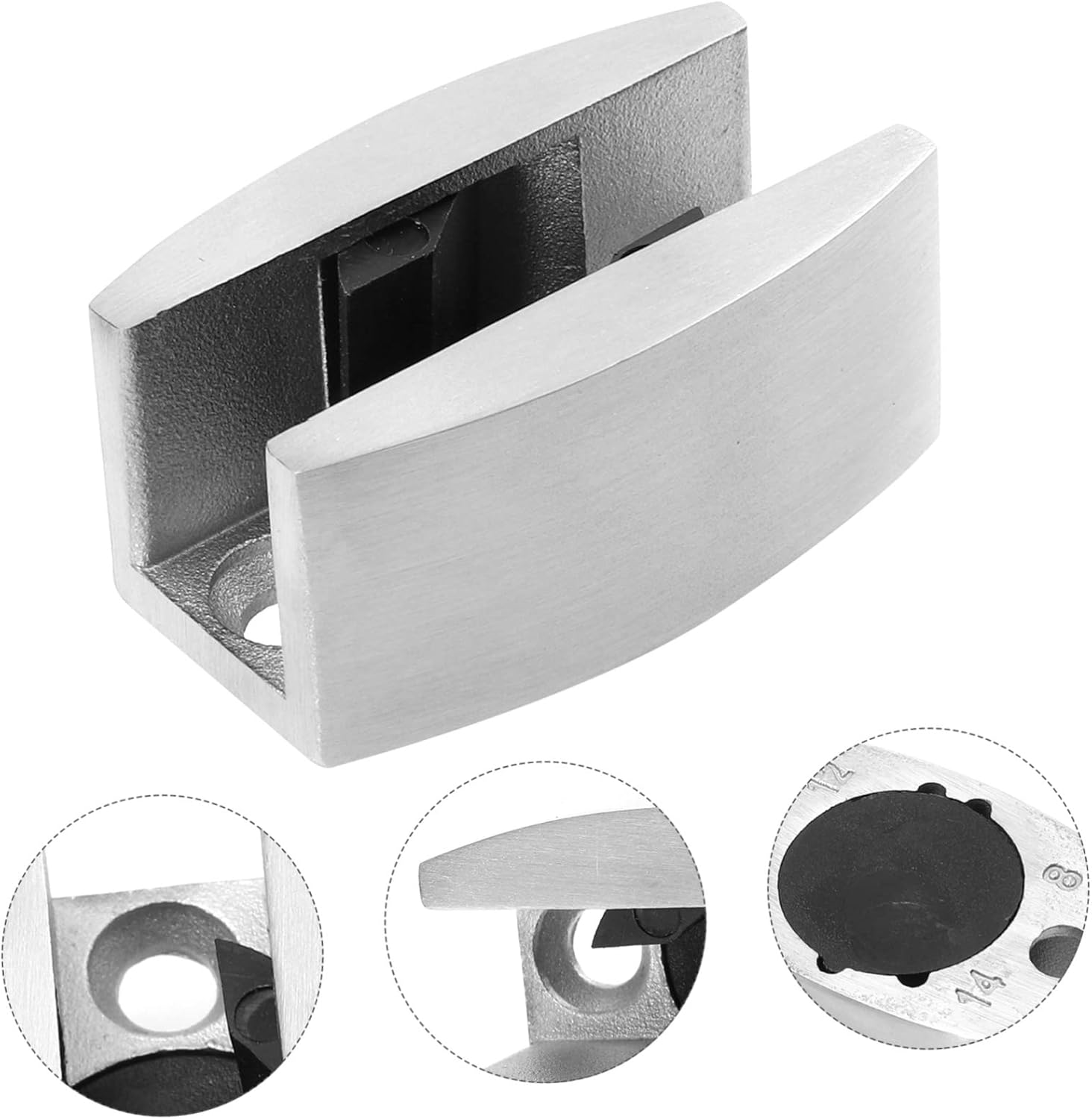 Stainless Steel Glass Door Draft Stopper Locator
