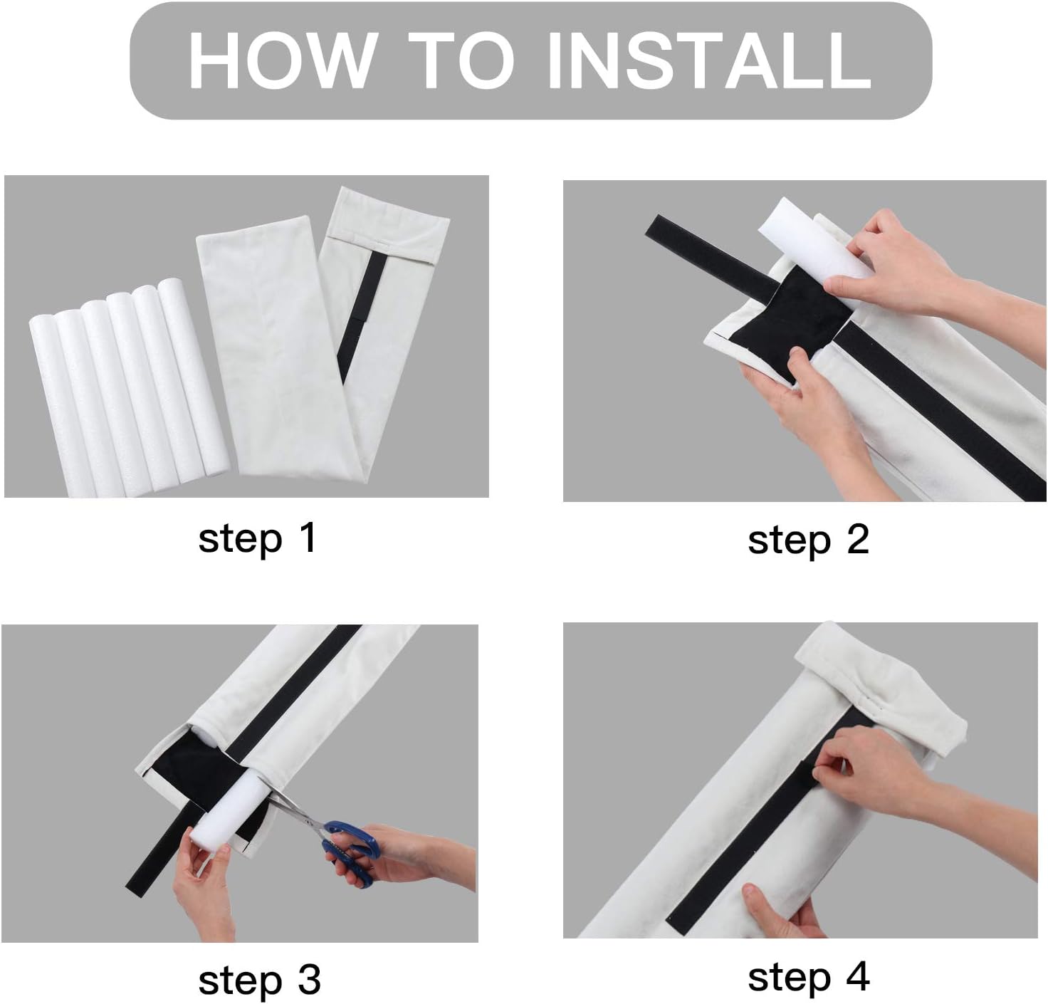 GDHOMM Door Draft Stopper Adjustable 30-36 Inch Bottom Gap Filler