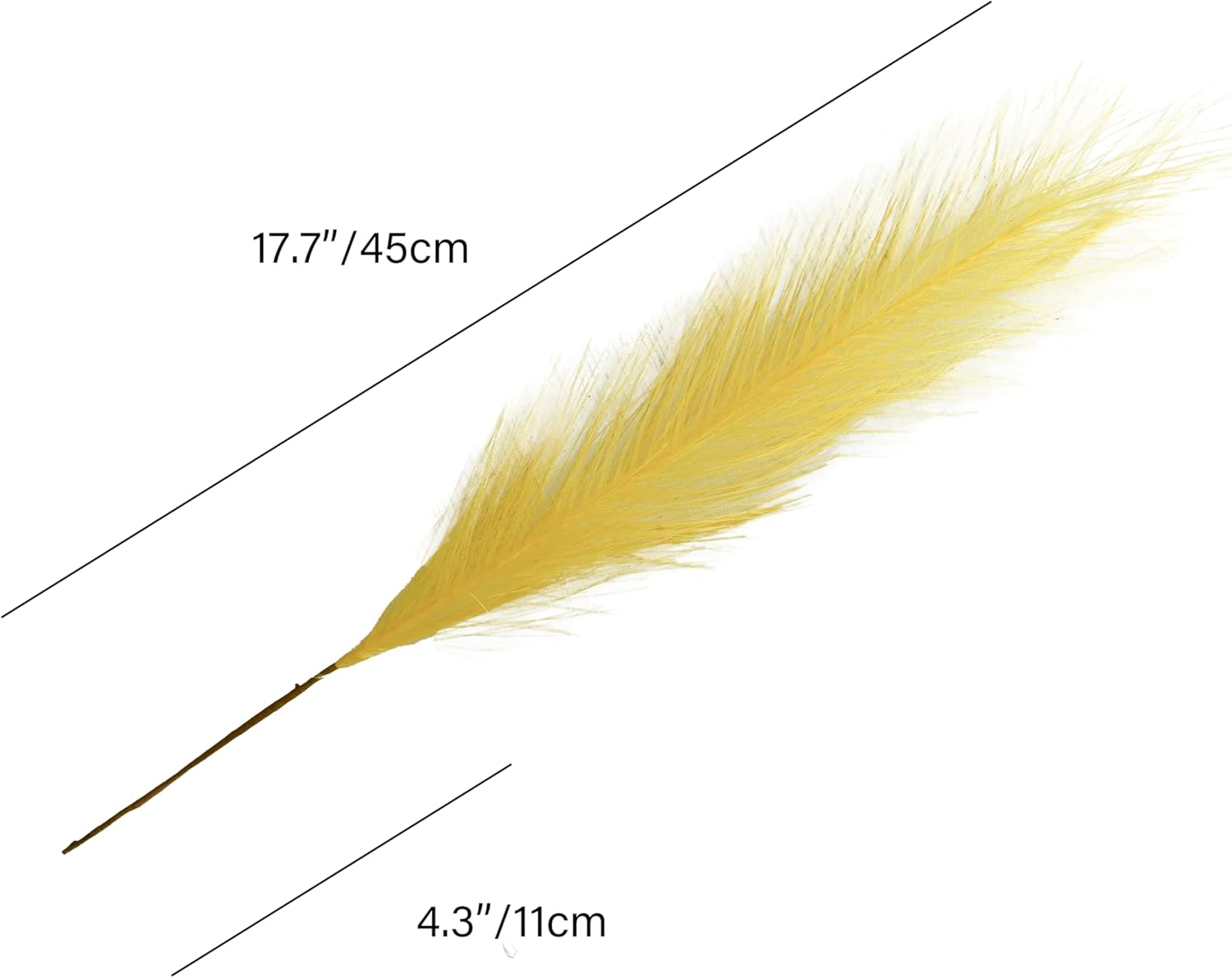 Mandys Yellow Silk Pampas Grass Bouquet 20 Stems 177in