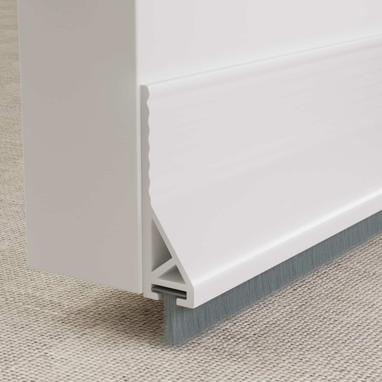 39 Inch Rubber Door Sweep with Silicone Adhesive Split Design Noise Blocker