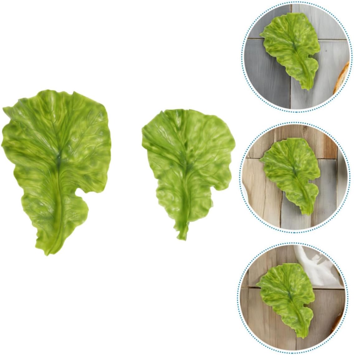 Luxshiny 10pcs Lifelike Fake Leaves Artificial Vegetables for Home Decor Kitchen Displays and Photography Props
