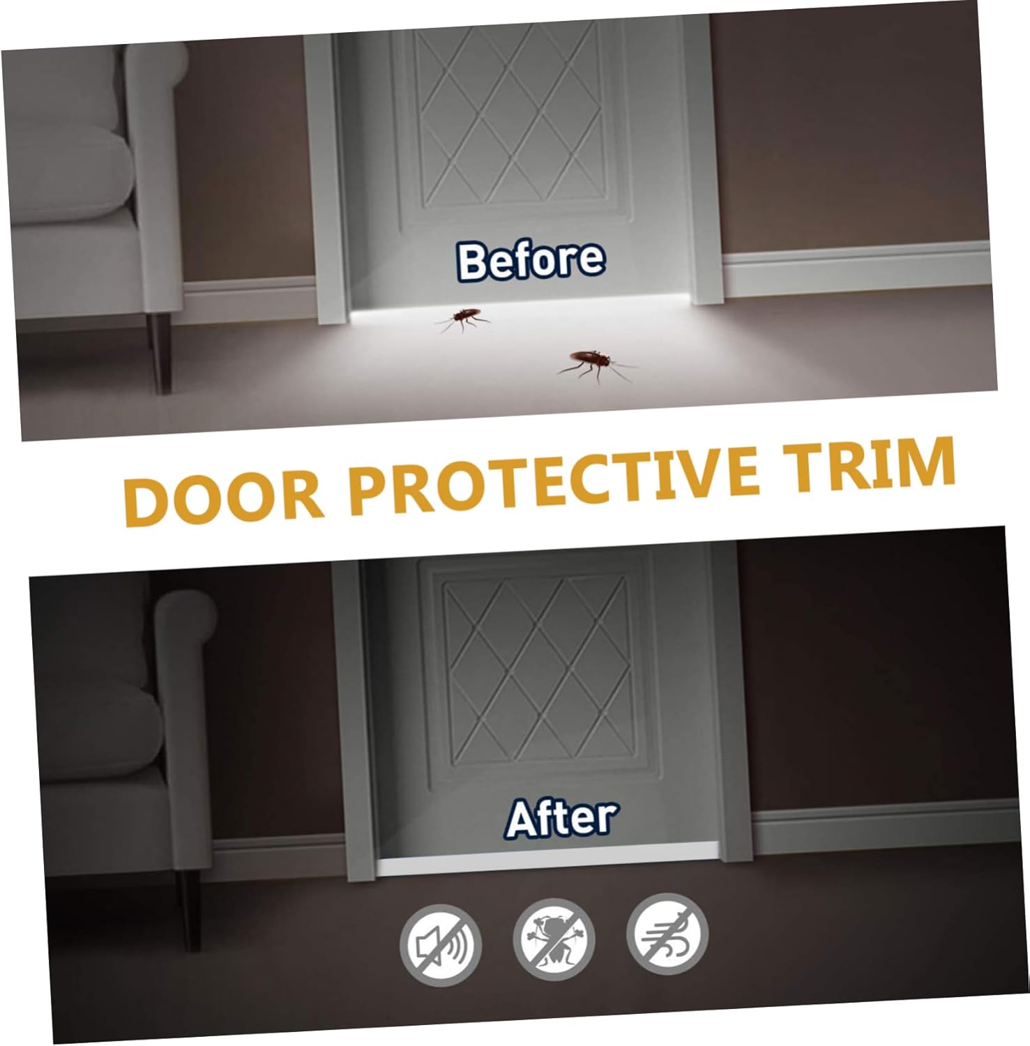 Car Door Sound Deadener Noise Blocking Strip Under Door Draft Stopper
