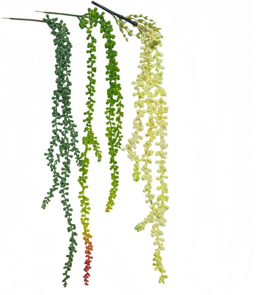 28 Inch Artificial Pearl Succulent Plants Multicolour Set of 3