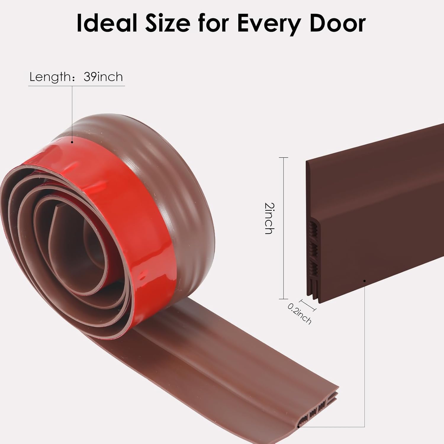 Xiaohemiao Draft Stopper 2 Pack - Silicone Door Sweep for Bottom of Door