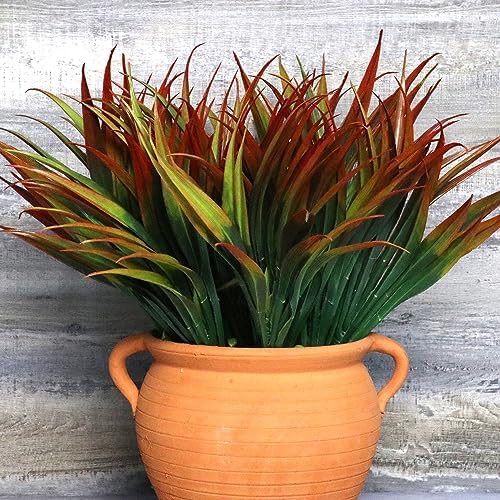 Kingsboomy 12pcs Artificial Grass Outdoor Decor