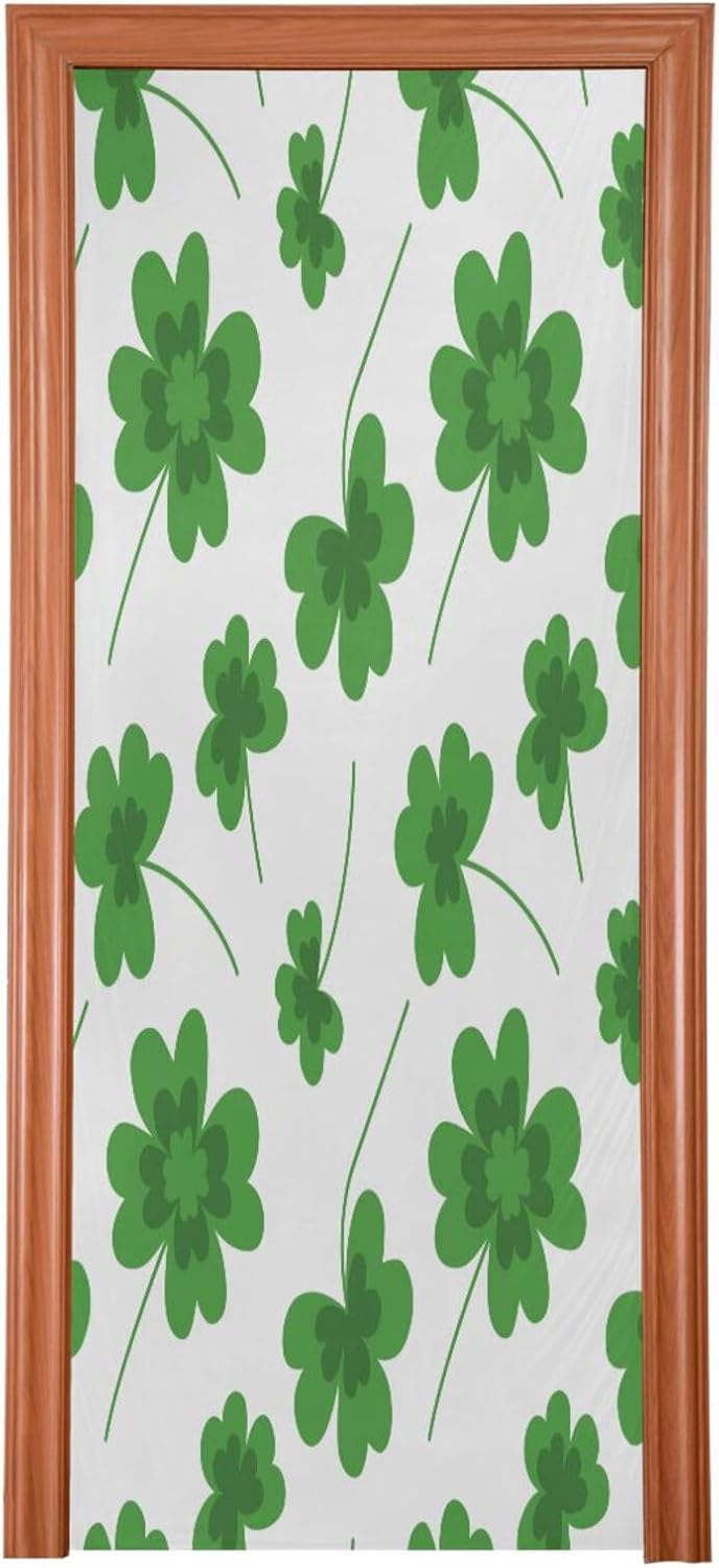Susiyo Clover Pattern Door Cover for Halloween Decor 32x79 in