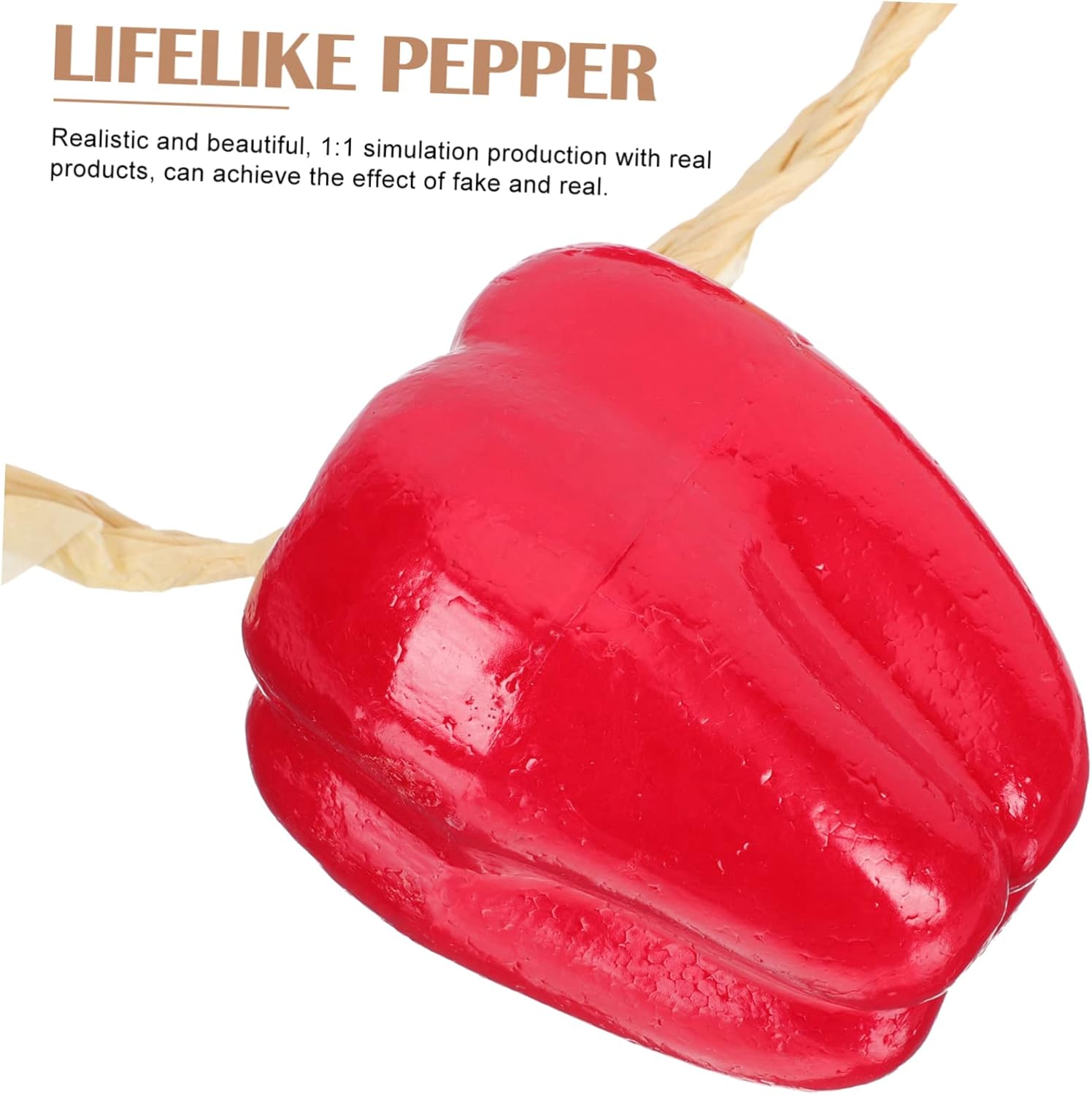 5Pcs Simulation Pepper String Artificial Vegetable Hanging Decor for Farmhouse Style and Photography Props