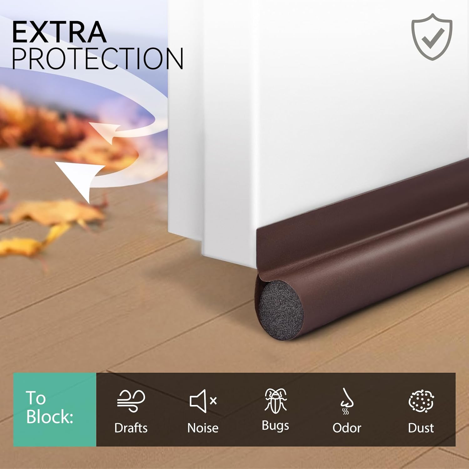 MAXTID 36 Inch Door Draft Stopper Brown