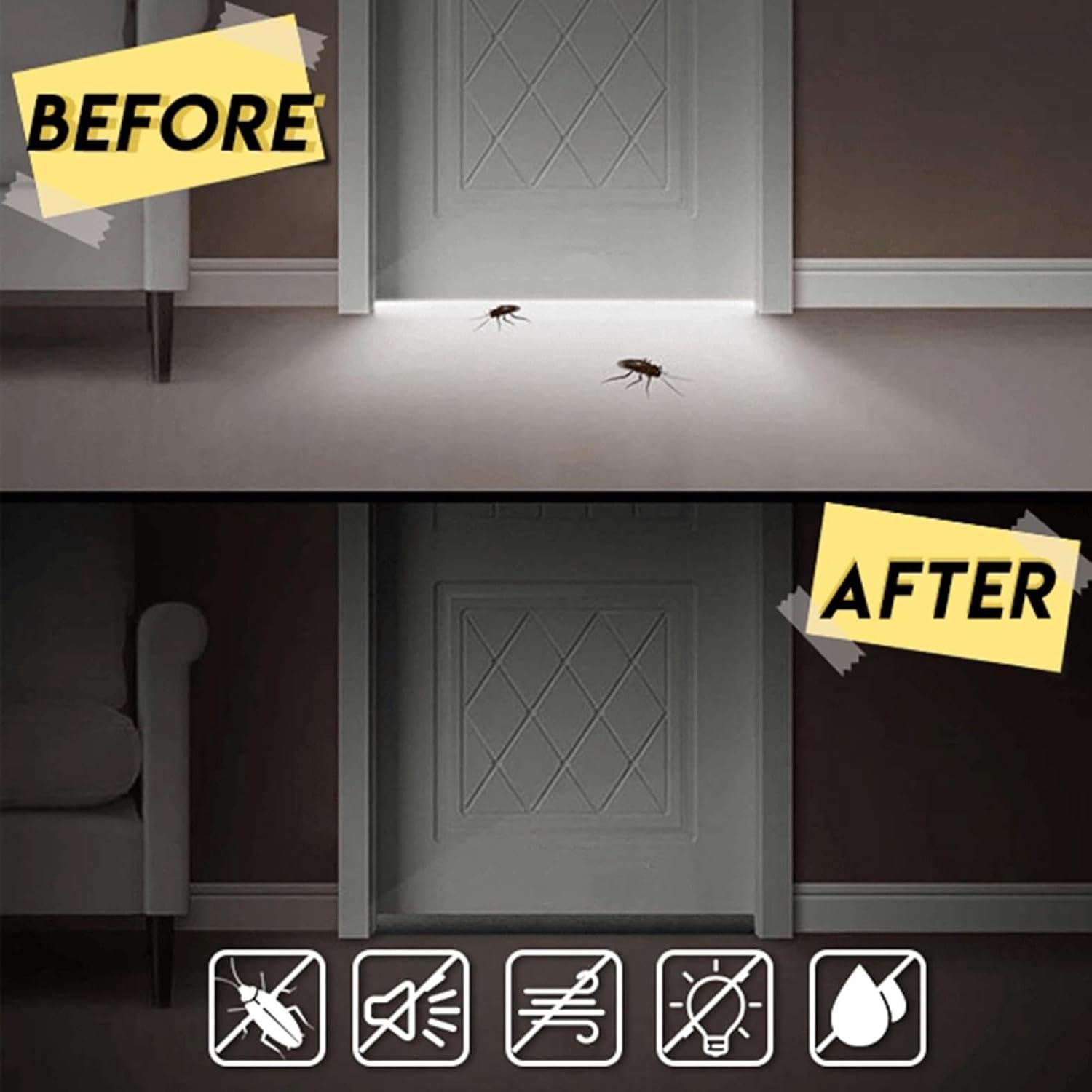 Under Door Draft Stopper - Adjustable Door Seal for All Doors