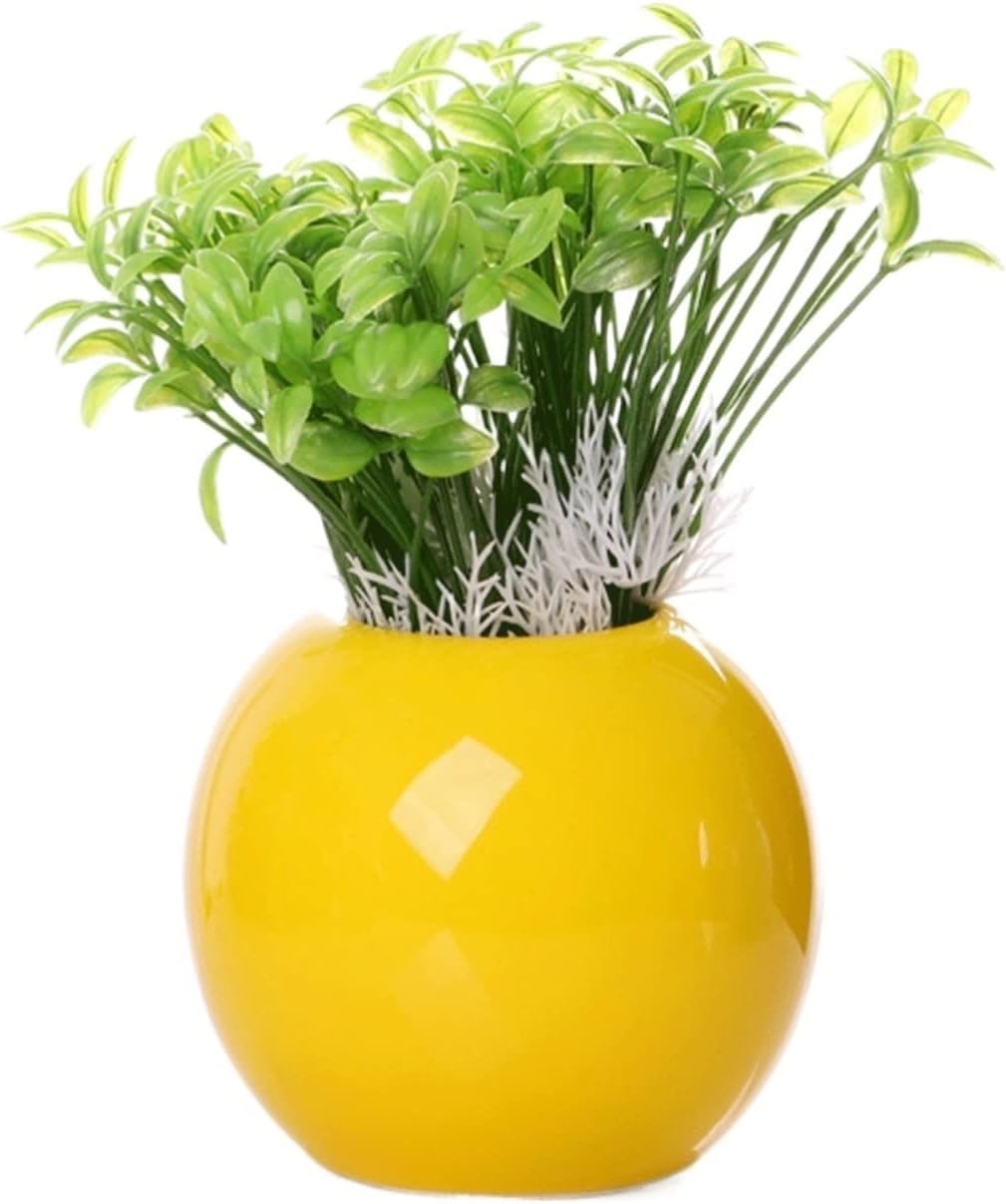 Grey Artificial Plants in Ceramic Pots for Home Decor