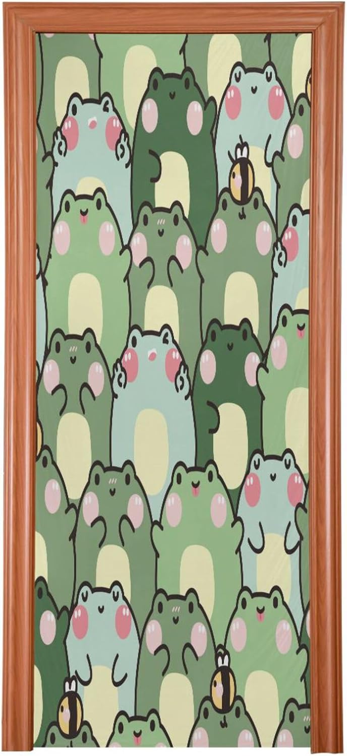 Susiyo Cute Chubby Frog Halloween Door Cover