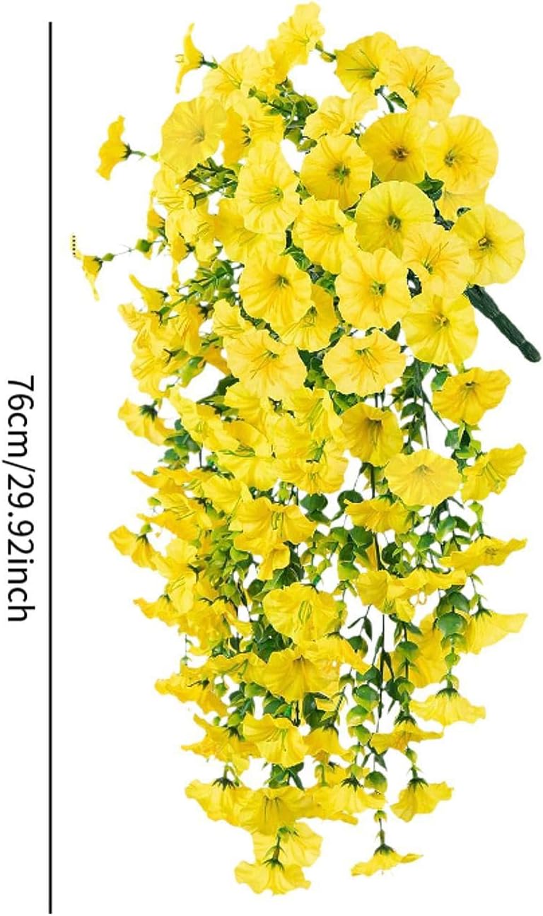 CarpNettore Artificial Hanging Plants Garland Teardrop Spring Swag Yellow