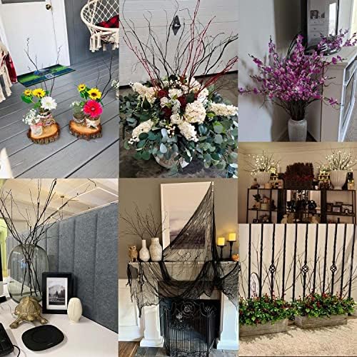 Pursuestar 6Pcs 75cm Artificial Willow Branches with Bendable Wires for DIY Crafting