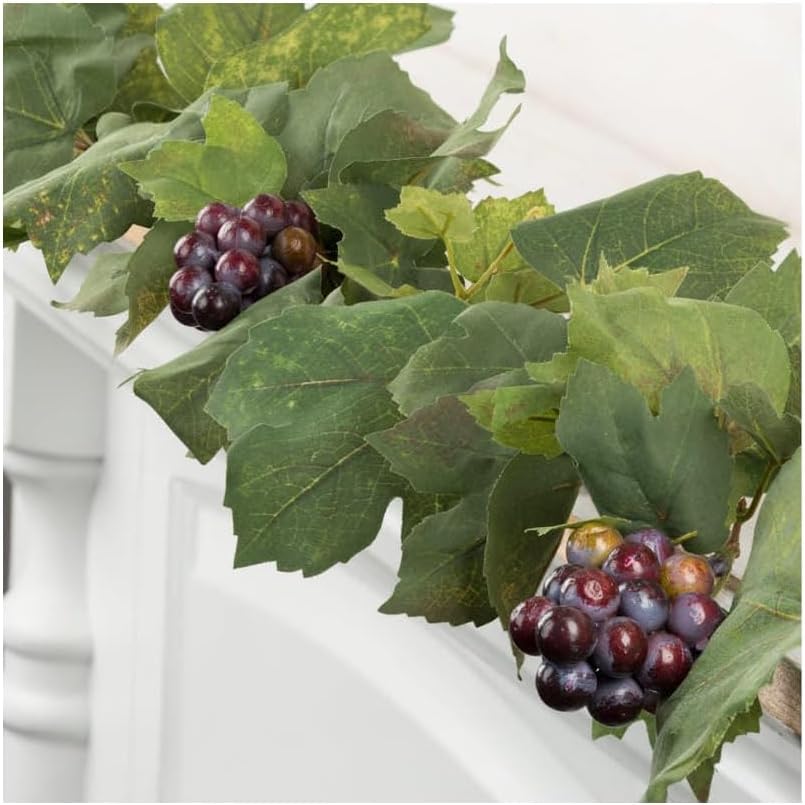 Factory Direct Craft Artificial Tuscan Garland with Grapes - 6 Feet Long