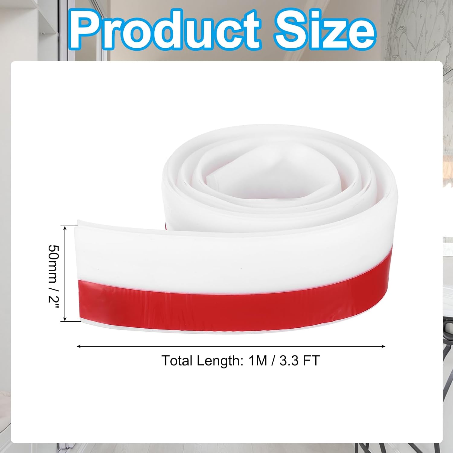 PATIKIL Door Draft Stopper 33FT White 2 Inch Wide Silicone Weather Seal
