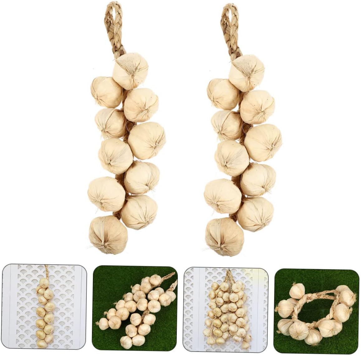 2pcs Artificial Garlic Strings for Home Decor and Halloween Parties