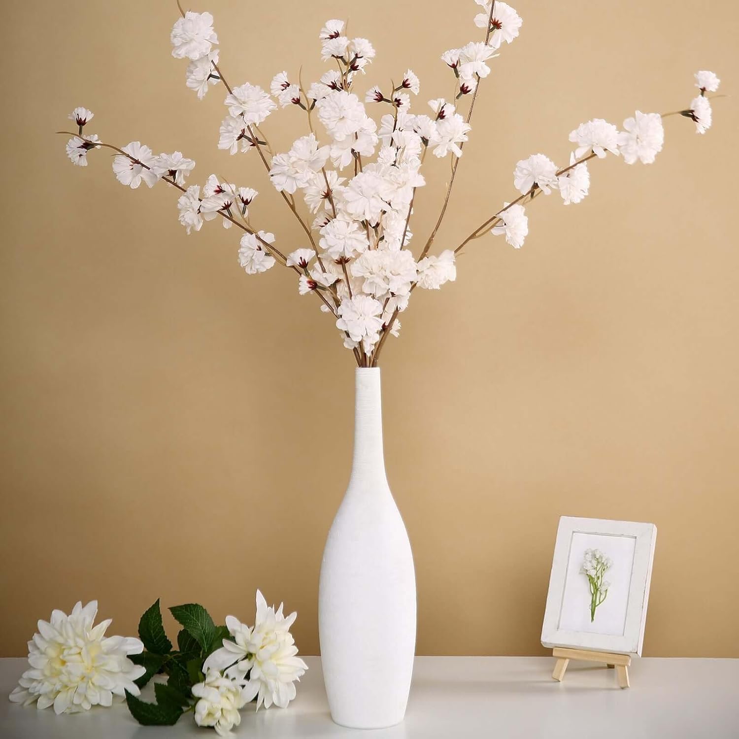 Efavormart 2 Branches - 42 Ivory Carnation Flower Spray