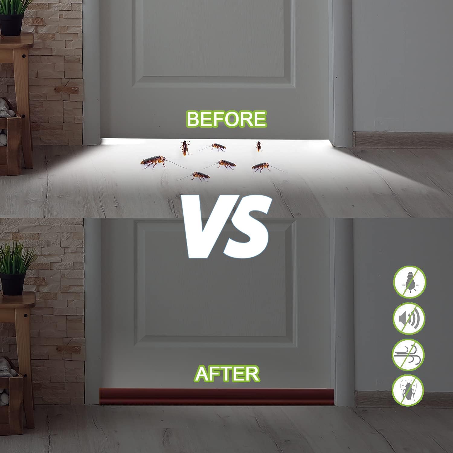 Dinglian Door Sweep Brush Draft Stopper 2 W x 39 L Brown